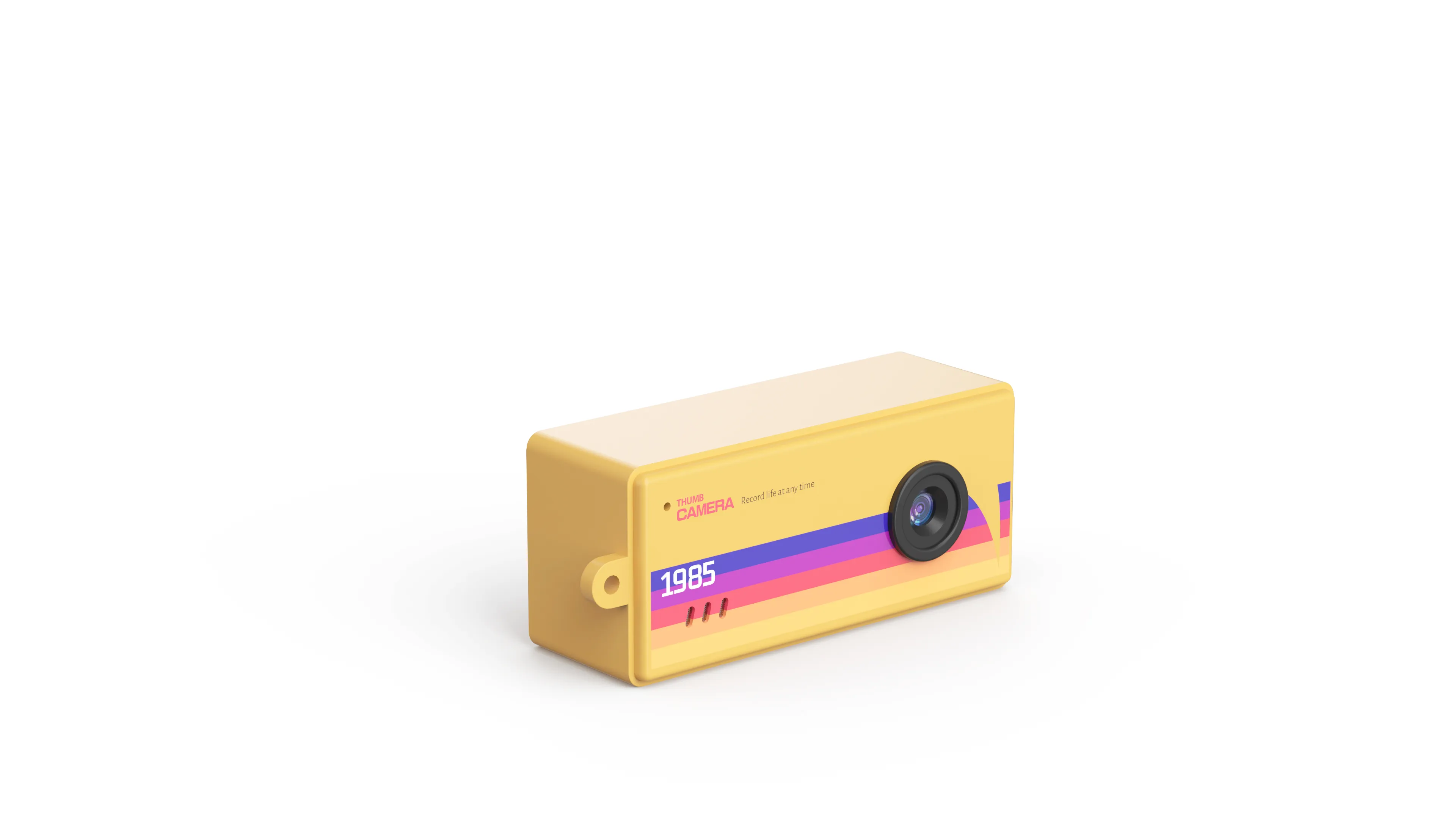 AC-7 yellow 1985 edition keychain camera