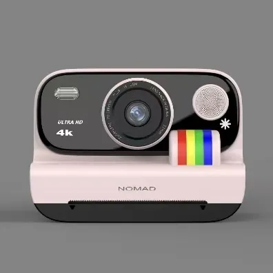 X5 kids print camera pink retro instant camera design